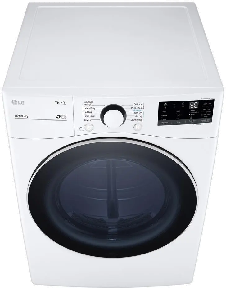 DLE3600W LG Ultra Large Capacity Smart Front Load Electric Dryer with Built-In Intelligence - 7.4 cu. ft. White-3