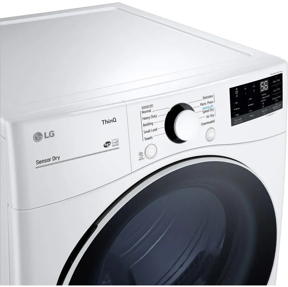 DLE3600W LG Ultra Large Capacity Smart Front Load Electric Dryer with Built-In Intelligence - 7.4 cu. ft. White-6