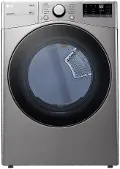 DLE3600V LG Ultra Large Capacity Smart Front Load Electric Dryer with Built-In Intelligence - 7.4 cu. ft. Graphite Steel