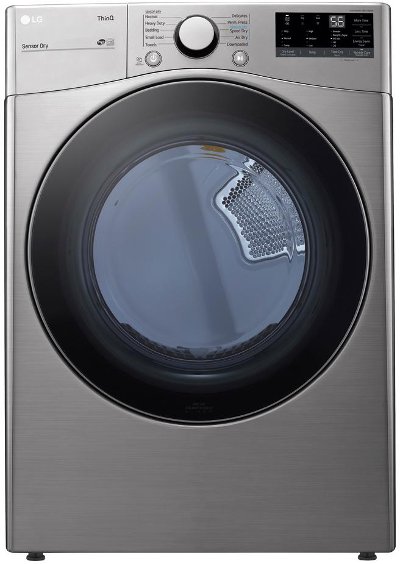 DLE3600V LG Ultra Large Capacity Smart Front Load Electric Dryer with Built-In Intelligence - 7.4 cu. ft. Graphite Steel