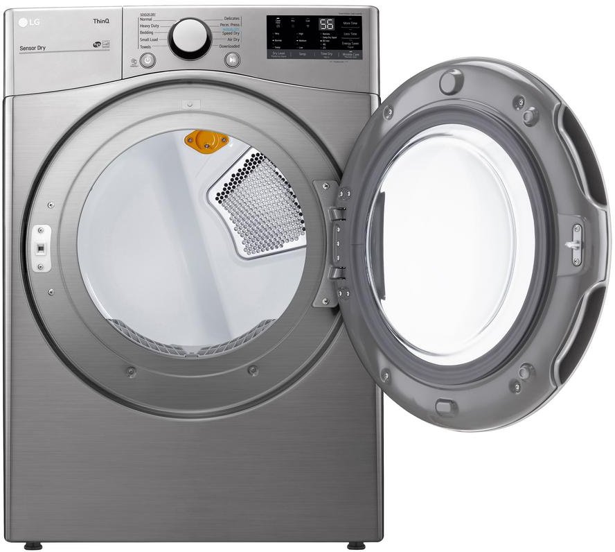 DLE3600V LG Ultra Large Capacity Smart Front Load Electric Dryer with Built-In Intelligence - 7.4 cu. ft. Graphite Steel-2