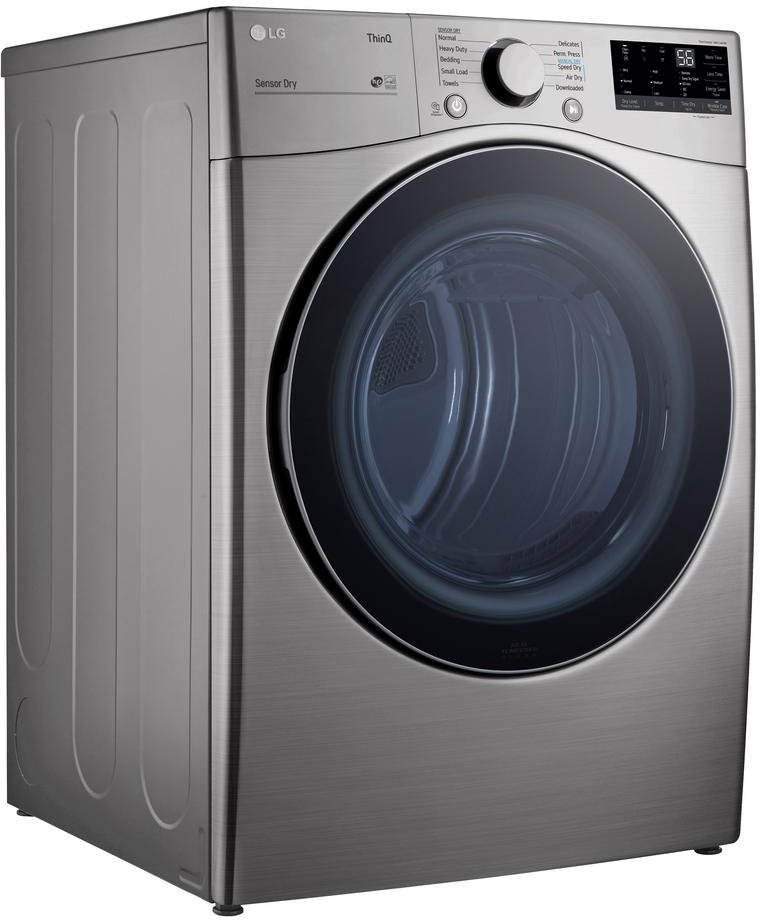 DLE3600V LG Ultra Large Capacity Smart Front Load Electric Dryer with Built-In Intelligence - 7.4 cu. ft. Graphite Steel-3