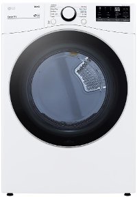 DLG3601W LG Ultra Large Capacity Smart Front Load Gas Dryer with Built-In Intelligence - 7.4 cu. ft. White