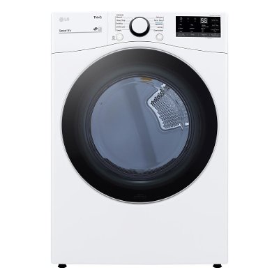DLG3601W LG Ultra Large Capacity Smart Front Load Gas Dryer with Built-In Intelligence - 7.4 cu. ft. White