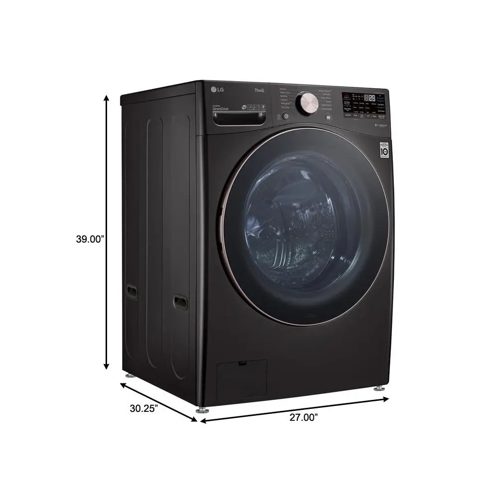 WM4000HBA LG Large Capacity Smart Front Load Washer with TurboWash 360° and WiFi - 4.5 cu. ft. Black Steel-4