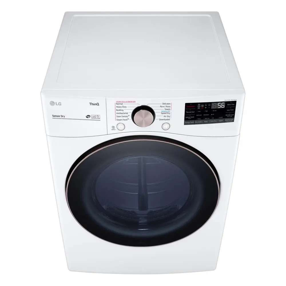 DLEX4000W Ultra Large Capacity Smart Front Load Electric Dryer with TurboSteam™ and Built-In Intelligence - 7.4 cu. ft. White-5