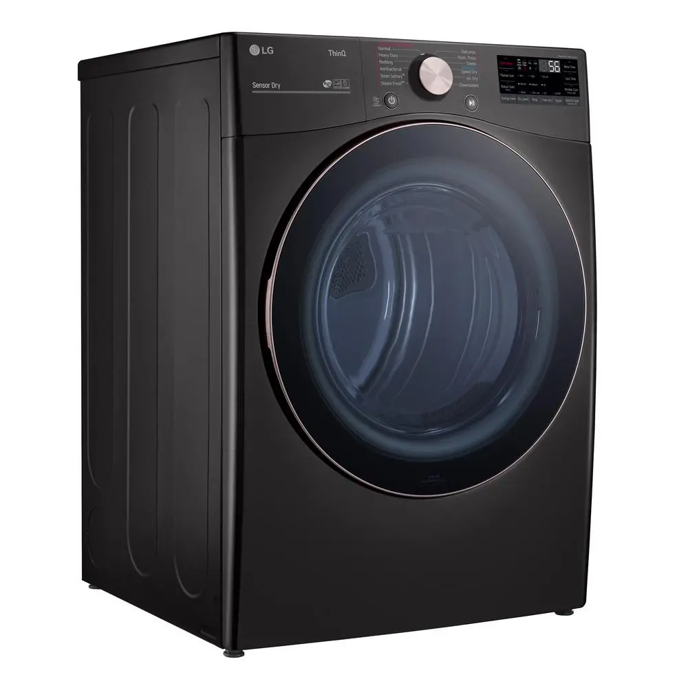 DLEX4000B Ultra Large Capacity Smart Front Load Electric Dryer with TurboSteam™ and Built-In Intelligence - 7.4 cu. ft. Black Stainless Steel-5