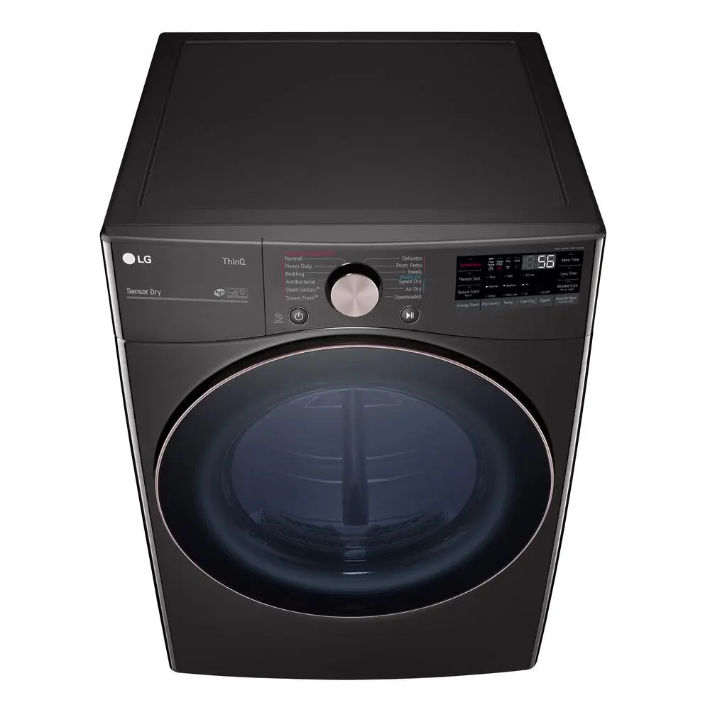 DLEX4000B Ultra Large Capacity Smart Front Load Electric Dryer with TurboSteam™ and Built-In Intelligence - 7.4 cu. ft. Black Stainless Steel-6