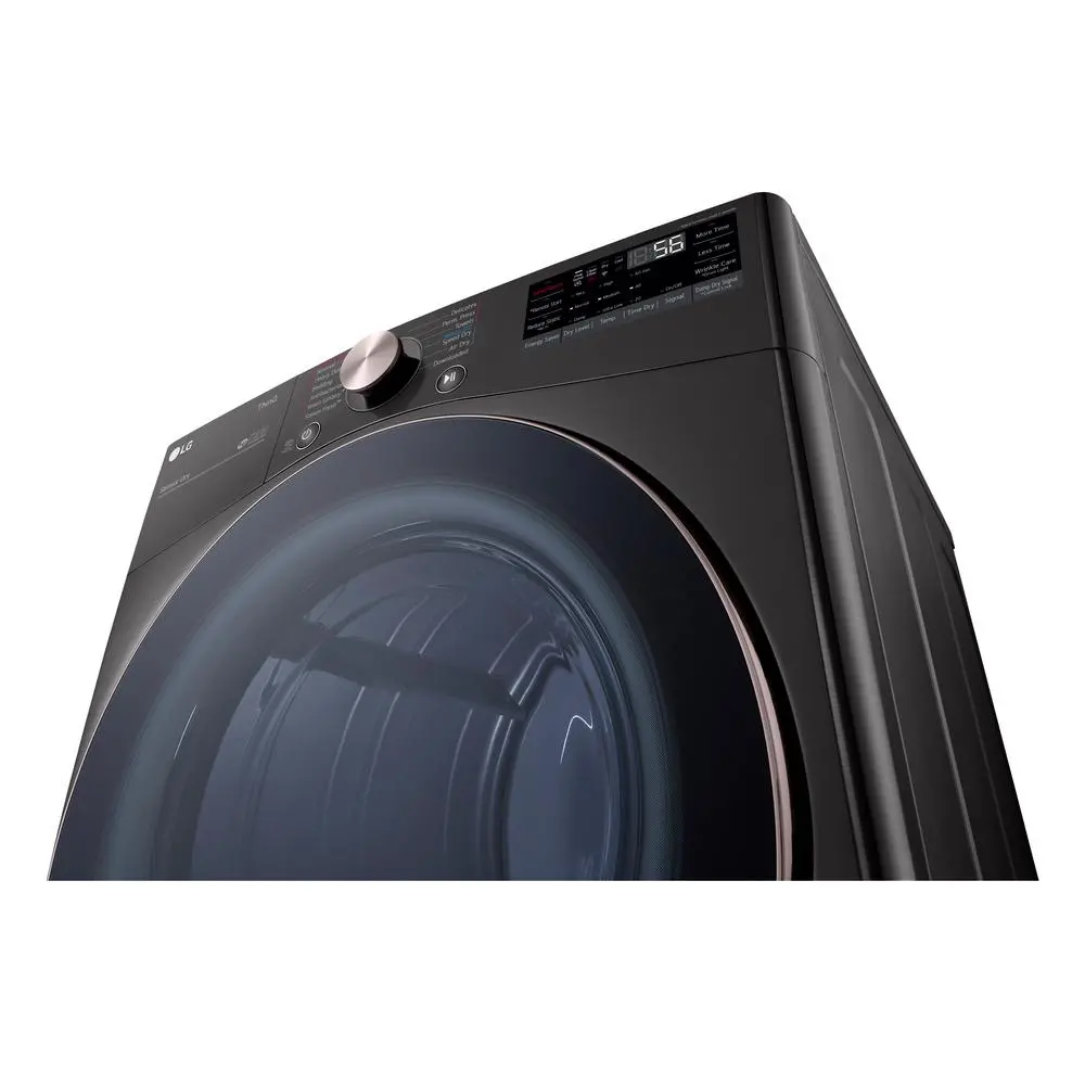 DLEX4000B Ultra Large Capacity Smart Front Load Electric Dryer with TurboSteam™ and Built-In Intelligence - 7.4 cu. ft. Black Stainless Steel-8