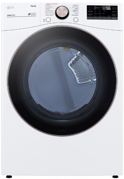 DLGX4001W Ultra Large Capacity Smart Front Load Gas Dryer with TurboSteam™ and Built-In Intelligence - 7.4 cu. ft. White