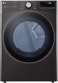 DLGX4001B LG Smart Front Load Gas Dryer with TurboSteam and Built-In Intelligence - 7.4 cu. ft. Black Steel