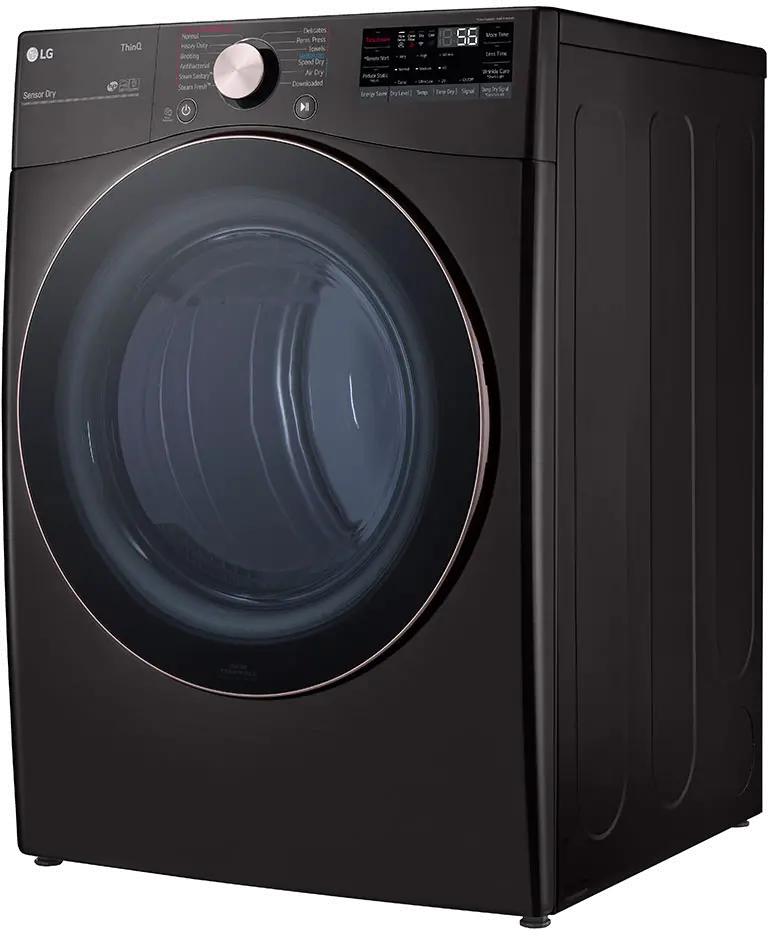 DLGX4001B LG Smart Front Load Gas Dryer with TurboSteam and Built-In Intelligence - 7.4 cu. ft. Black Steel-3