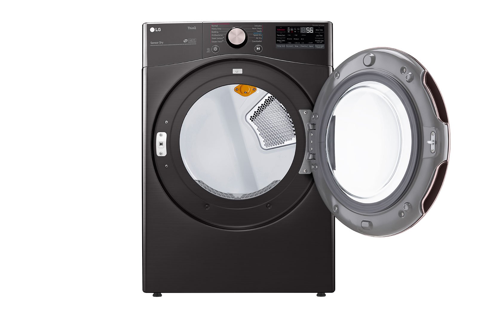 DLGX4001B LG Smart Front Load Gas Dryer with TurboSteam and Built-In Intelligence - 7.4 cu. ft. Black Steel-4