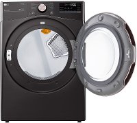 DLGX4001B LG Smart Front Load Gas Dryer with TurboSteam and Built-In Intelligence - 7.4 cu. ft. Black Steel-4