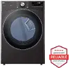 DLEX4200B LG Ultra Large Capacity Smart Electric Front Load Dryer - 7.4 cu. ft. Black Steel