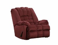 Wine Red Casual Rocker Recliner - Malibu