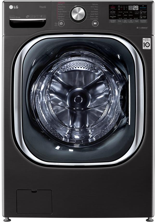 WM4500HBA LG Mega Capacity Smart Front Load Washer with Built-In Intelligence - 5.0 cu. ft. Black Steel-1
