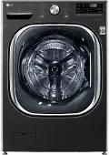 WM4500HBA LG Mega Capacity Smart Front Load Washer with Built-In Intelligence - 5.0 cu. ft. Black Steel