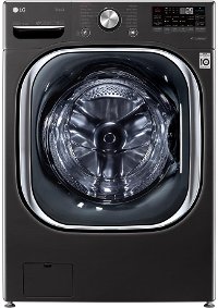 WM4500HBA LG Mega Capacity Smart Front Load Washer with Built-In Intelligence - 5.0 cu. ft. Black Steel