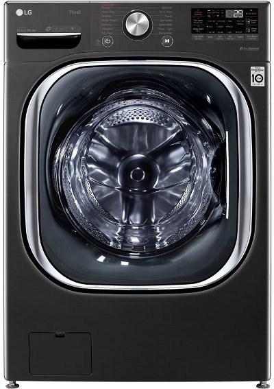 WM4500HBA LG Mega Capacity Smart Front Load Washer with Built-In Intelligence - 5.0 cu. ft. Black Steel