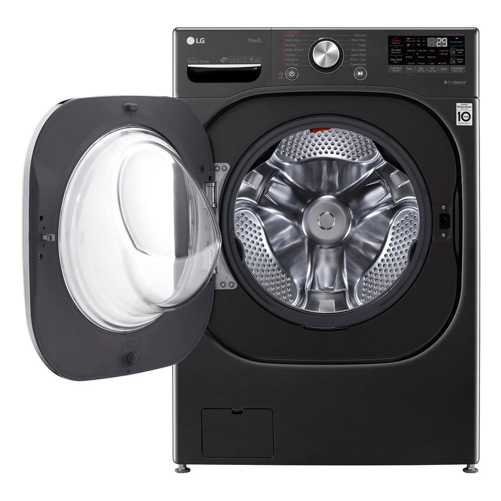 WM4500HBA LG Mega Capacity Smart Front Load Washer with Built-In Intelligence - 5.0 cu. ft. Black Steel-2