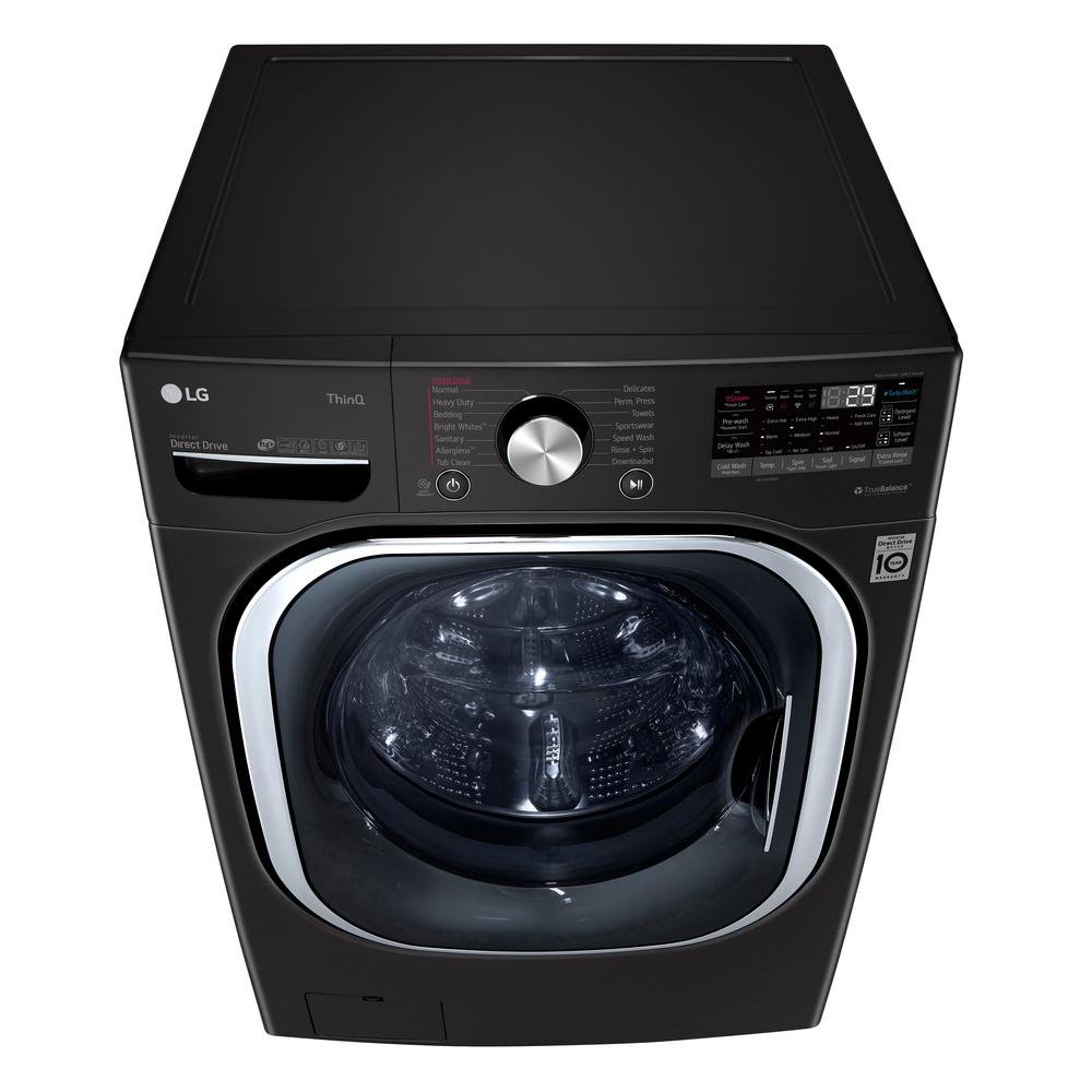 WM4500HBA LG Mega Capacity Smart Front Load Washer with Built-In Intelligence - 5.0 cu. ft. Black Steel-4