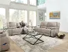 Explorer Beige Power Reclining Loveseat with Center Console