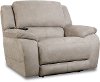 Nickel Beige Wide Power Recliner - Explorer