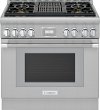 PRG364WLH Thermador 36 Inch Pro Harmony Convection Gas Range - 4.9 cu. ft., Stainless Steel