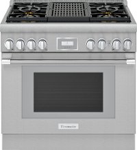 PRG364WLH Thermador 36 Inch Pro Harmony Convection Gas Range - 4.9 cu. ft., Stainless Steel