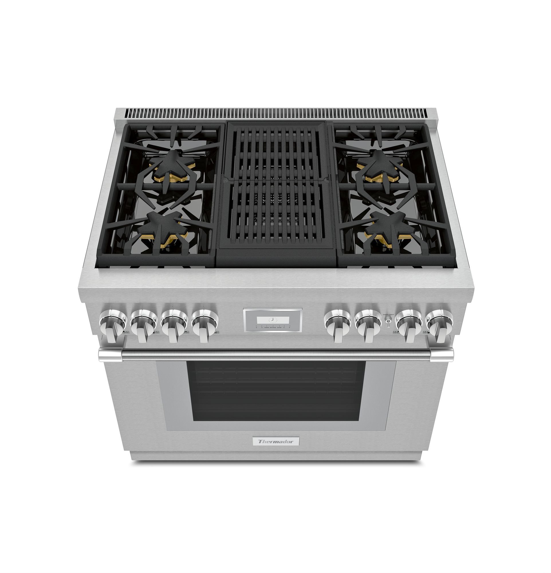 PRG364WLH Thermador 36 Inch Pro Harmony Convection Gas Range - 4.9 cu. ft., Stainless Steel-2