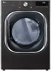 DLEX4500B LG Electric Front Load Dryer with TurboSteam and Built-In Intelligence - 7.4 cu. ft. Black Steel