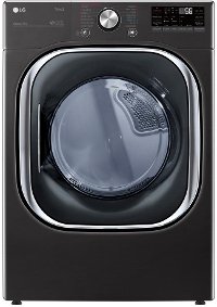 DLEX4500B LG Smart Front Load Dryer with TurboSteam and Built-In Intelligence - 7.4 cu. ft. Black Steel