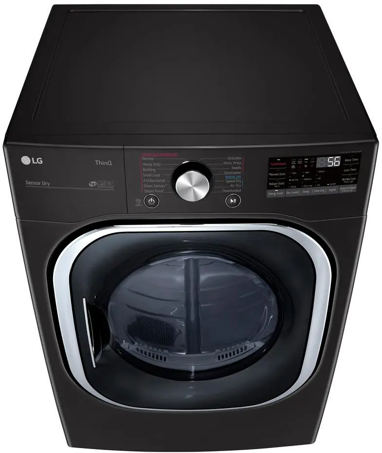 DLGX4501B LG Smart Front Load Dryer with TurboSteam and Built-In Intelligence - 7.4 cu. ft. Black Steel-4