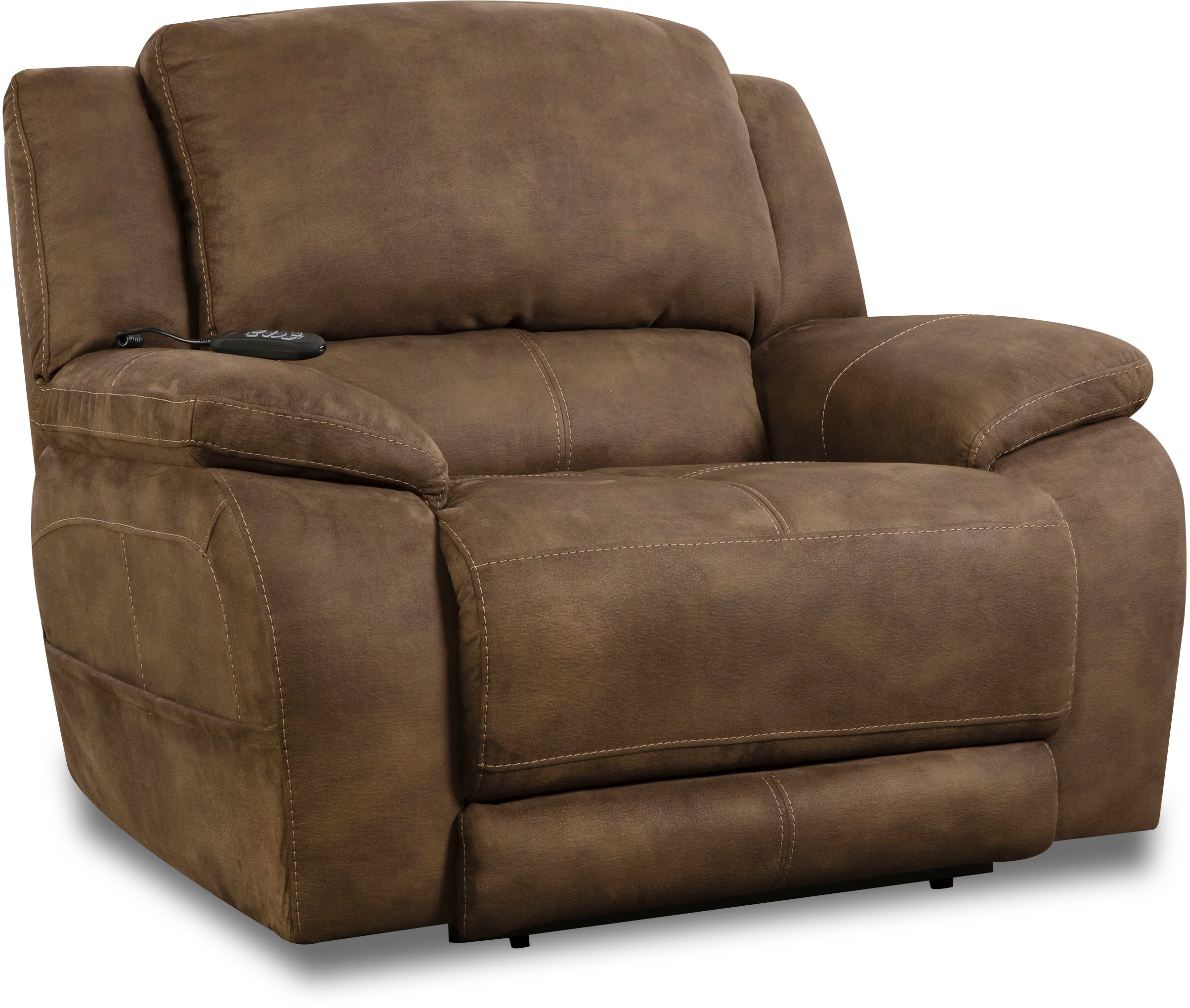 Espresso Brown Wide Power Recliner - Explorer-1