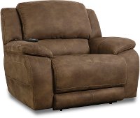 Espresso Brown Wide Power Recliner - Explorer