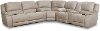3 Piece Nickel Beige Power Reclining Sectional - Explorer