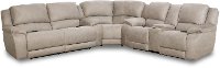 3 Piece Nickel Beige Power Reclining Sectional - Explorer
