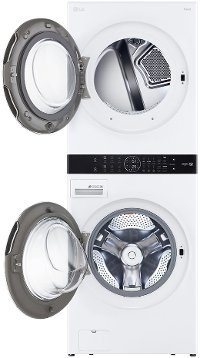 WKEX200HWA LG Single Unit Front Load LG WashTower with Center Control 4.5 cu. ft. Washer and 7.4 cu. ft. Electric Dryer - White-4