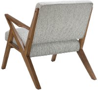 Mid Century Modern Light Gray Accent Chair with Exposed Wood Frame-5