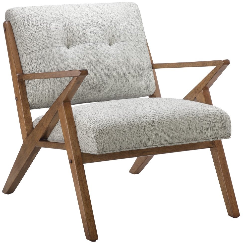 Rocket Mid Century Modern Light Gray Accent Chair-1