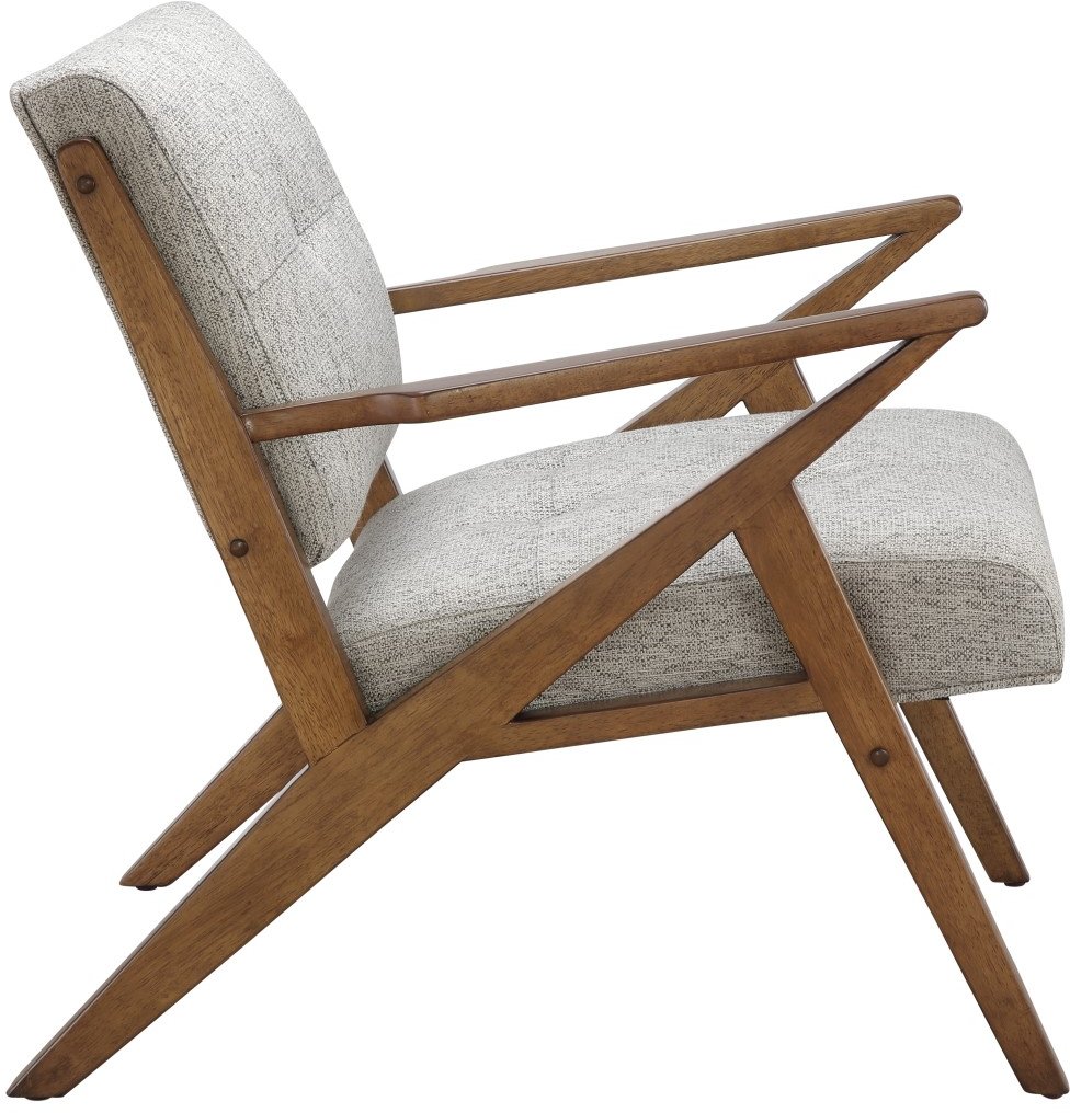 Rocket Mid Century Modern Light Gray Accent Chair-4