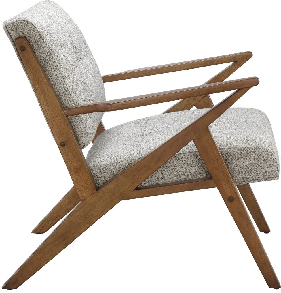 Rocket Mid Century Modern Light Gray Accent Chair-4