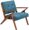 Rocket Mid Century Modern Blue Accent Chair