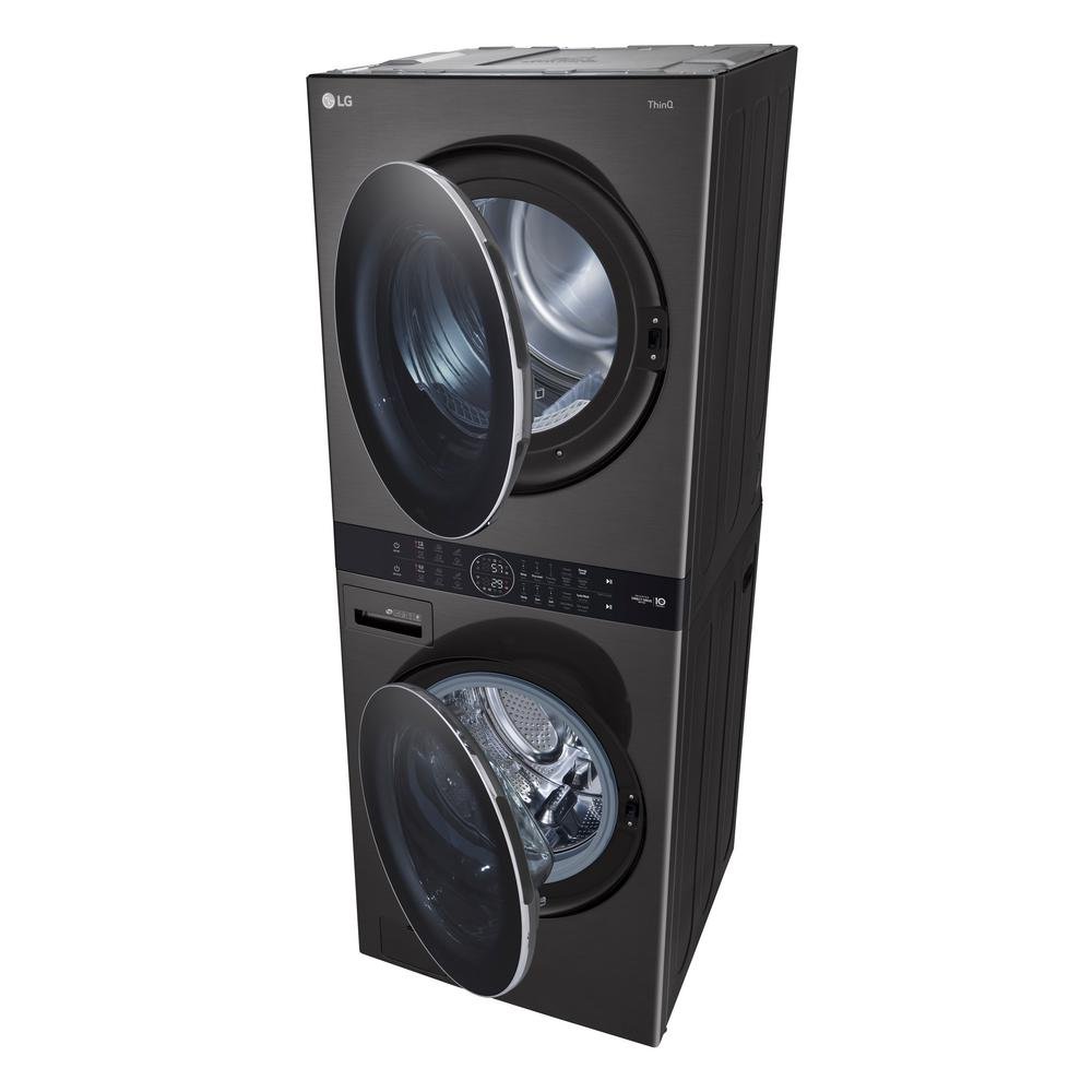 WKEX200HBA LG Single Unit Front Load LG WashTower with Center Control 4.5 cu. ft. Washer and 7.4 cu. ft. Electric Dryer - Black Steel-3