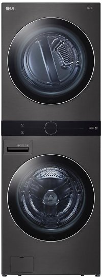 WKGX201HBA LG Single Unit Front Load LG WashTower with Center Control 4.5 cu. ft. Washer and 7.4 cu. ft. Gas Dryer - Black Steel-1