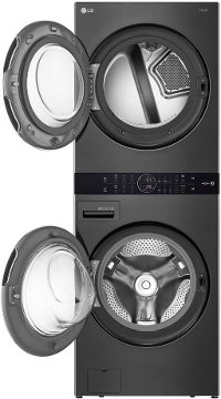 WKGX201HBA LG Single Unit Front Load LG WashTower with Center Control 4.5 cu. ft. Washer and 7.4 cu. ft. Gas Dryer - Black Steel-2