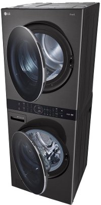 WKGX201HBA LG Single Unit Front Load LG WashTower with Center Control 4.5 cu. ft. Washer and 7.4 cu. ft. Gas Dryer - Black Steel-3