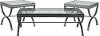Contemporary Glass and Metal Occasional Table Set - Emerson
