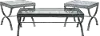 Emerson Glass and Metal Occasional Table Set